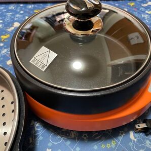 HealthyCooker 卓上電気鍋 オレンジ 煮る焼く蒸す