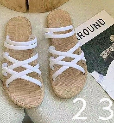 フラットサンダル 23 レディース クロスストラップ ビーチサンダル かわいい おしゃれ 歩いやすい 軽量 疲れにくい