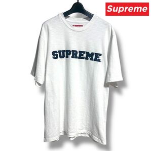 美品Supreme Collegiate s/sTop ホワイトTシャツMシュプリーム Logo tee