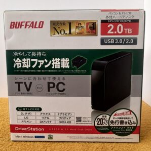 ① BUFFALO 外付けハードディスク HD-LB2.0U3/YD 2TD