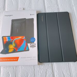 Galaxy Tab S8 ケース with Spen 収納 Galaxy Tab S7 ケース スタンド カバー(ブラック)