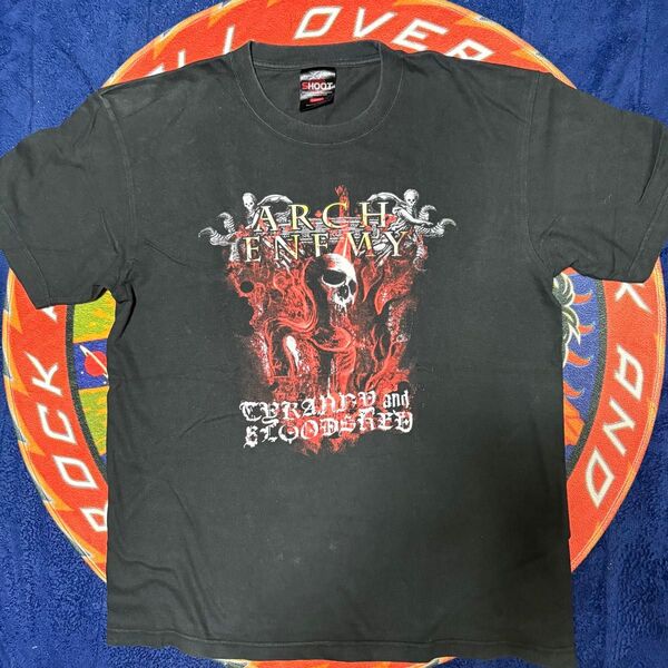 ARCH ENEMY Tシャツ サイズL アーチ・エネミー 00's TOUR バンドTシャツ ヘヴィメタルバンド