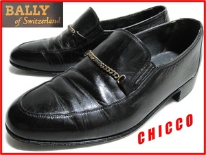  prompt decision * Switzerland made 6.5E≒25cm BALLY Bally men's black black Loafer slip-on shoes original leather business shoes leather business shoes 