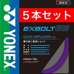 YONEX バドミントン ストリング エクスボルト 65 BGXB 65 10m×5本セット