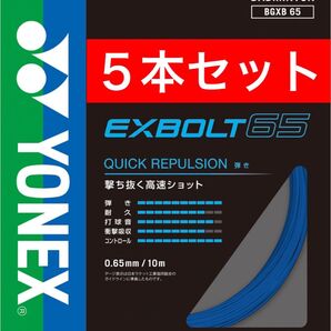 YONEX バドミントン ストリング エクスボルト 65 BGXB 65 10m×5本セット