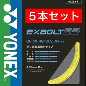 YONEX バドミントン ストリング エクスボルト 65 BGXB 65 10m×5本セット