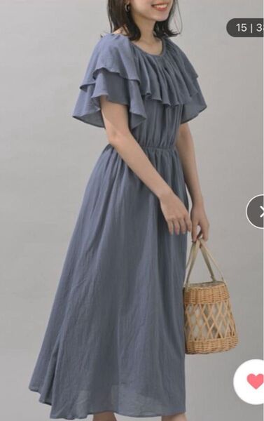 フレアワンピース フリルワンピース ロングワンピース