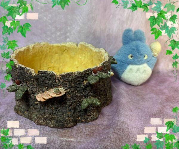【トトロ】☆超レア☆廃盤商品☆木の切り株風 インテリア雑貨 植木鉢