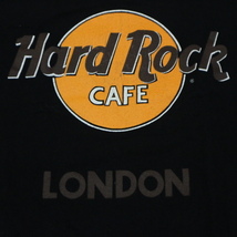 90s Hard Rock Cafe London Tシャツ L ブラック England製 ハードロックカフェ ロゴ 半袖 企業 アメリカ レストラン _画像2