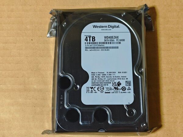 Western Digital 4TB HDD WD40EZAX未開封品