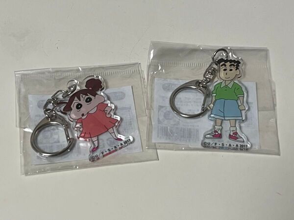 クレヨンしんちゃん 30周年 アクリルキーホルダー ひろし 10歳 みさえ 4歳