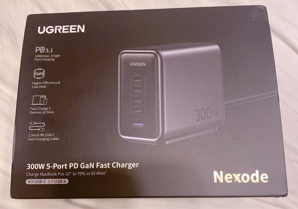 【新品未開封】UGREEN Nexode 300W 充電器 【改良バージョン】 PD3.1対応 5ポート同時急速充電