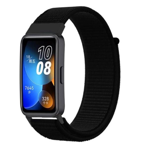 HUAWEI Band 10 9 8 ブラック 替えベルト バンド ナイロン ループ ストラップ スポーツバンド ナイロン ベルト