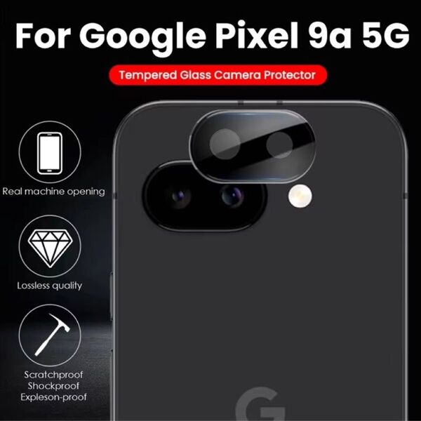 Google Pixel 9a カメラカバー ガラスフィルム ピクセル9a pixel9a カメラ保護 レンズカバー