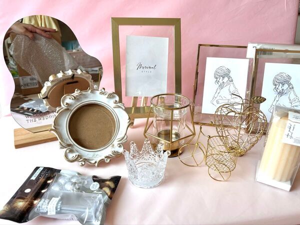 結婚式、ウェルカムスペースインテリア雑貨 まとめ売り ゴールド