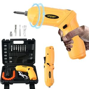 電動ドライバー セット 小型 軽量 変形ハンドル 47個部品付き