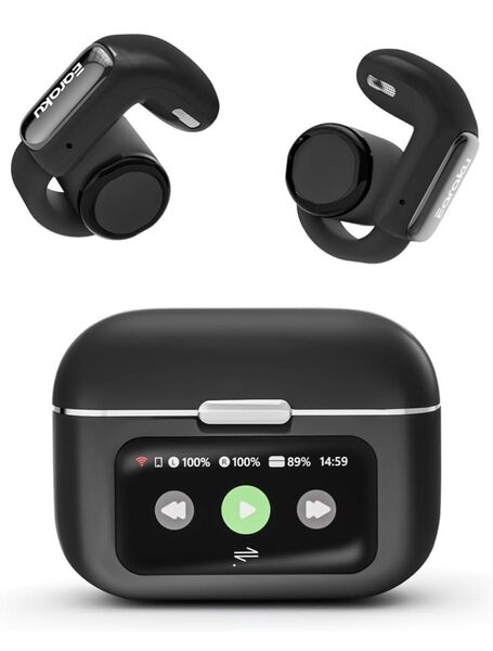 Earaku(イアラク)イヤホン Bluetooth オープンイヤーイヤホン【究極の音体験・業界初多機能タッチスクリーン】