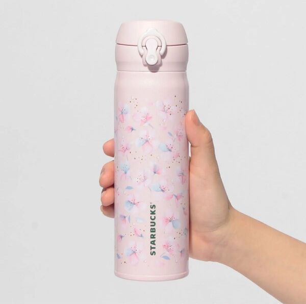 SAKURA2025ハンディーステンレスボトルペールピンク500ml Starbucks スターバックス スタバ さくら