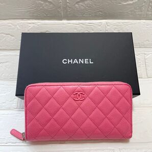 使用感かなり少なめ CHANEL シャネル マトラッセ 長財布 ピンク 長財布
