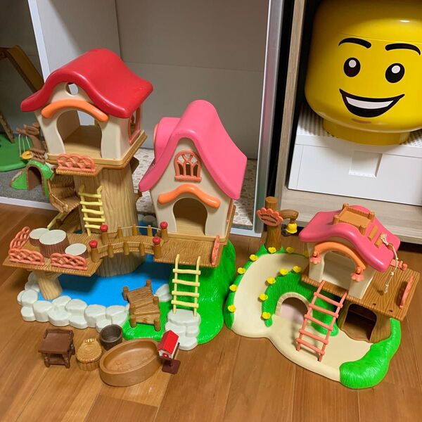シルバニアファミリー 赤ちゃん広場の湖畔の木のお家 赤ちゃん広場のぼうけん小屋