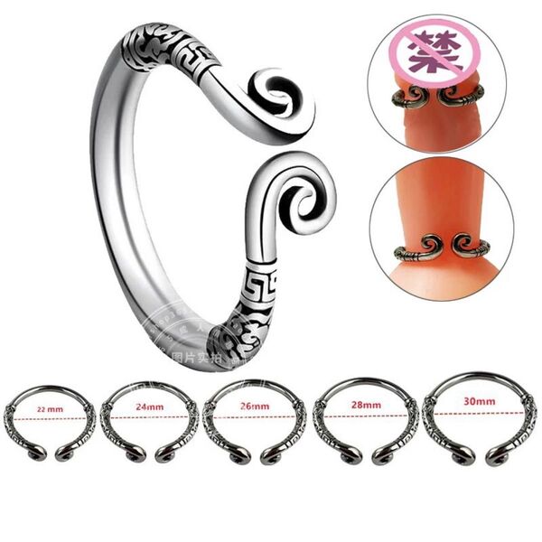 コックリング ペニスリング メンズアクセサリー 新品 亀頭冠状溝部に装着するアイテム 26/28サイズセット