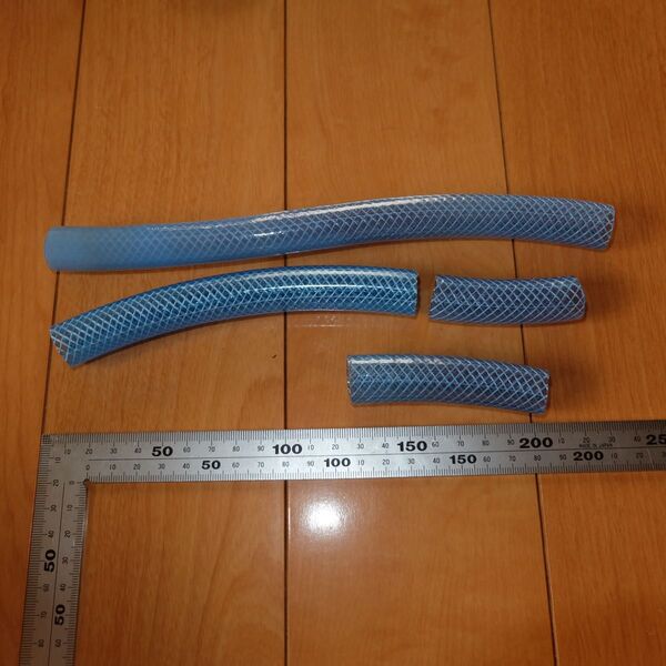 端材 中古 新品 短い ビニールホース 4本セット 内径15mm 外形19mm DIY 工作材料
