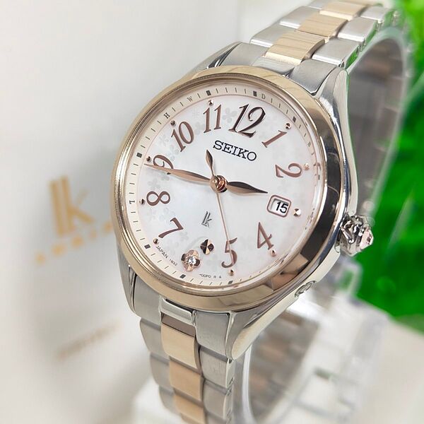 【現行品】セイコー ルキア SSQW092 白蝶貝 シェル文字盤 チタン SEIKO LUKIA 稼働 腕時計 電波ソーラー