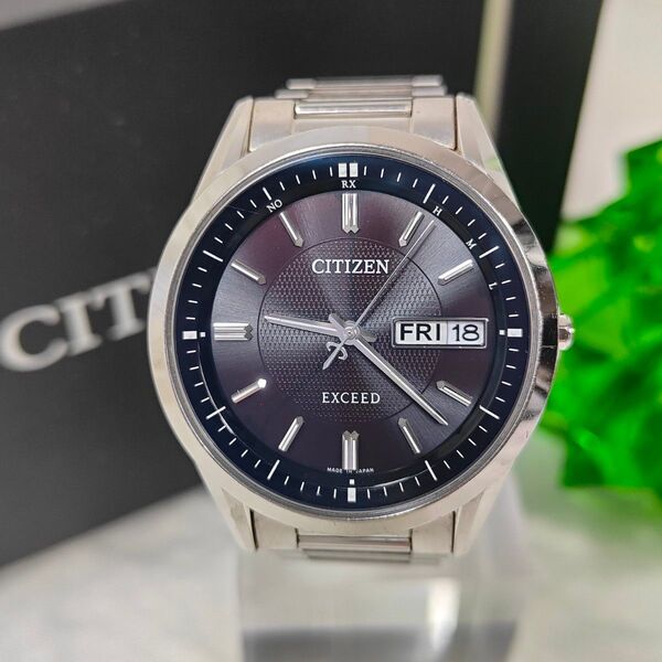 シチズン エクシード 人気モデル 曜日表示 電波ソーラー チタン H100 CITIZEN EXCEED 腕時計