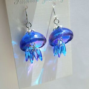 クラゲ レジン ピアス イヤリング