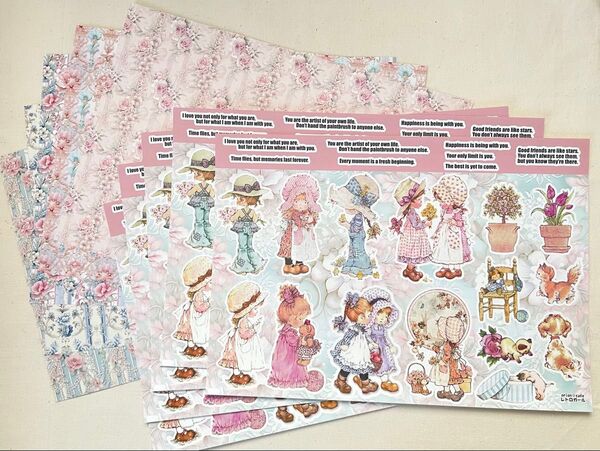 おりおんかふぇ様*レトロガール素材紙&デザインペーパーSET
