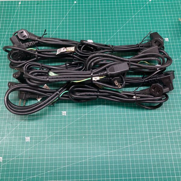 9本セット NEC PC付属ケーブル ACコンセント付き3pin−2pin