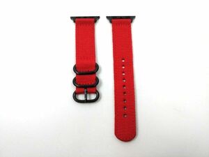 apple watch 38mm for nylon made military strap band belt nato manner red X black 