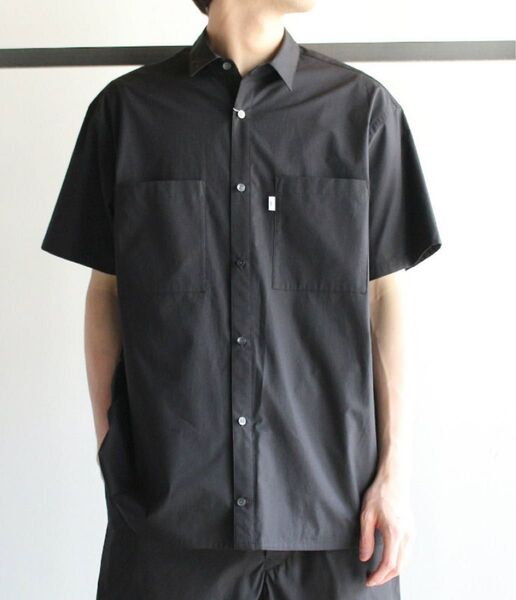 グラフペーパー<Graphpaper>Typewriter S/S Box Shirt シャツ黒