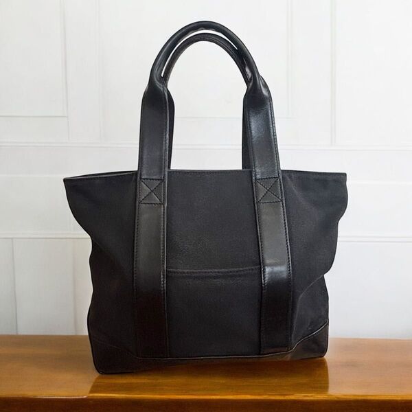 万能デザイン≪A.P.C./アーペーセー≫キャンバスxレザー トートバッグ
