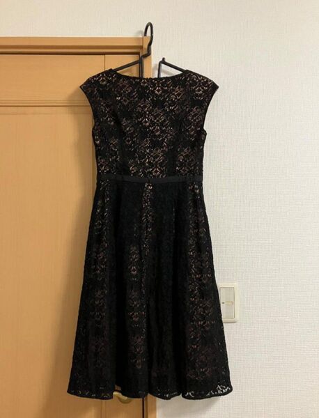 エフデ レースフレアワンピース ブラック 黒 総レース ワンピース