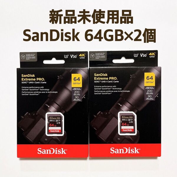 【2個セット】SDXCカード64GB★SanDisk(サンディスク)UHS-I V30 SDSDXXU-064G-GN4IN