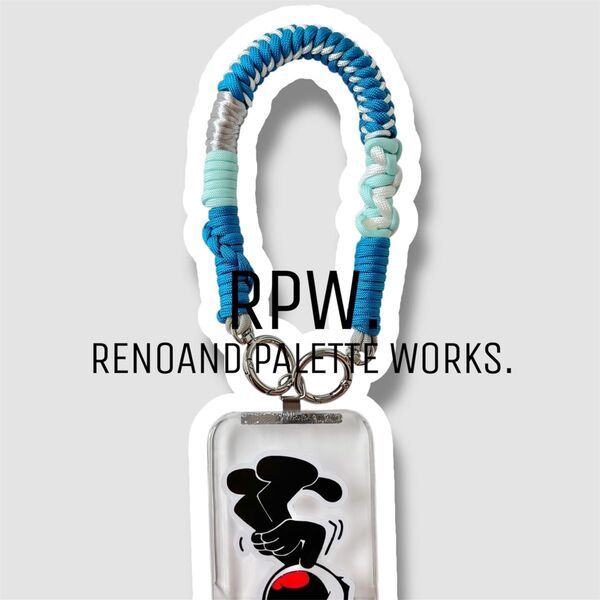 【0102】mini strap パラコード スマホストラップ ブルー