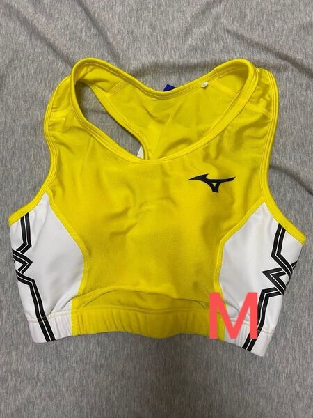 ミズノ女子陸上競技 レーシングトップ スペクトラ受注生産オーダー ブラトップ U2JS8C33 Mサイズ サイバーイエロー