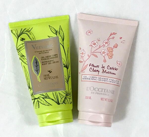 ロクシタンL'OCCITANE ヴァーベナ フローズン&チェリーブロッサム ボディジェル 150ml×2本 新品未開封