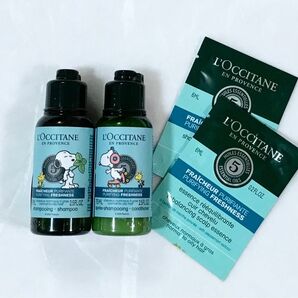 ロクシタン L'OCCITANE ファイブハーブス ピュアフレッシュネス シャンプー&コンディショナー SNOOPY サンプル付き