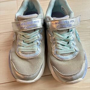 SKECHERS S-Lights スニーカー キッズ シルバー系 18cm