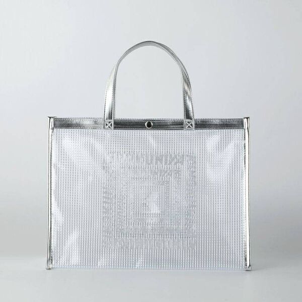 「新品未開封品」紀ノ国屋 クリアミディアムバッグ シルバー 完売商品