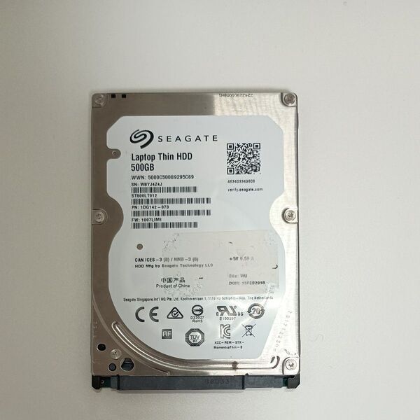 ノートPC用HDD SATA 2.5インチ 500GB(SEAGATE)