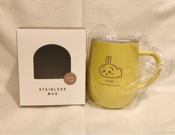 ちいかわ☆うさぎ☆蓋つきステンレスマグカップ☆へちゃ うさぎ
