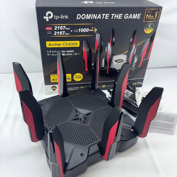 【美品】tp-link Archer C5400X ゲーミング無線LANルーター
