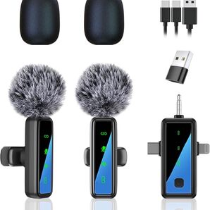 即日発送! 2個ワンセット ピンマイク ワイヤレスマイク iPhone Android 動画配信 ライブ 集音 ワイヤレス