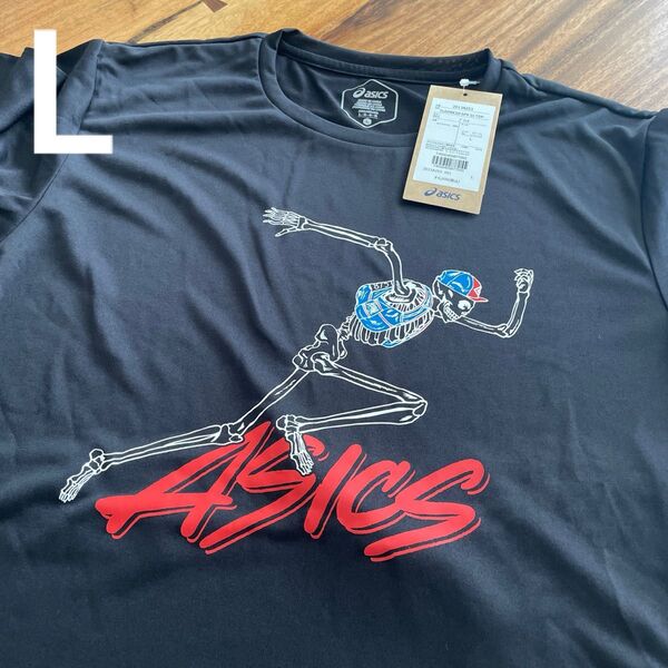【新品タグ付き】初代 アシックス×エルドレッソ ドライグラフィックTシャツ answer4 マイルストーン マラソン ランニング