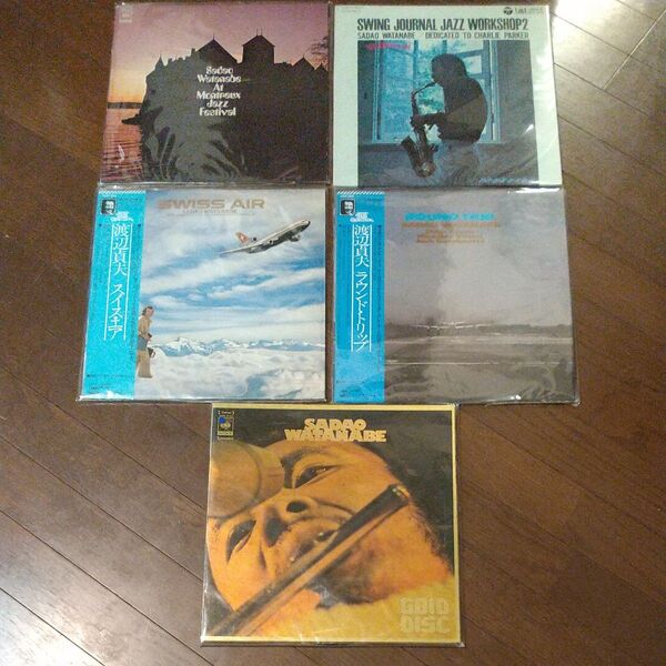 JAZZ(ジャズ)渡辺貞夫 LPレコード5枚セットまとめ売り