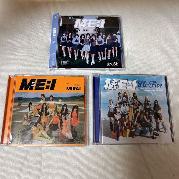 【まとめ売り】ME:I 今までのシングルCD3種類 「MIRAI」「Hi-Five」「MUSE」 セット