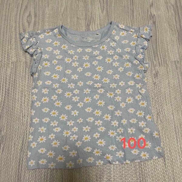 100 夏服 保育園着替え用 カットソー 半袖Tシャツ 女の子 西松屋 子供服 水色 Tシャツ カットソー
